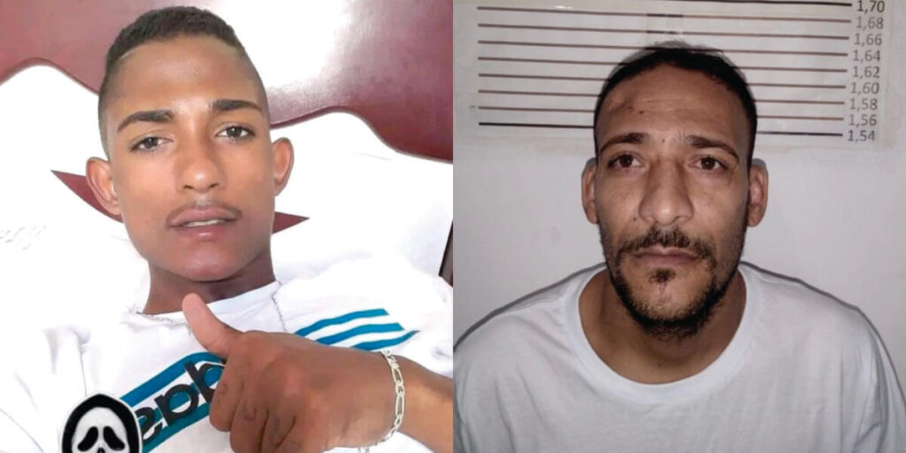 Iago da Silva Ribeiro, de 24 anos (Esq) e Severino Antônio Miranda, de 40 anos (Dir) foram mortos na noite anterior - Foto (Reprodução)