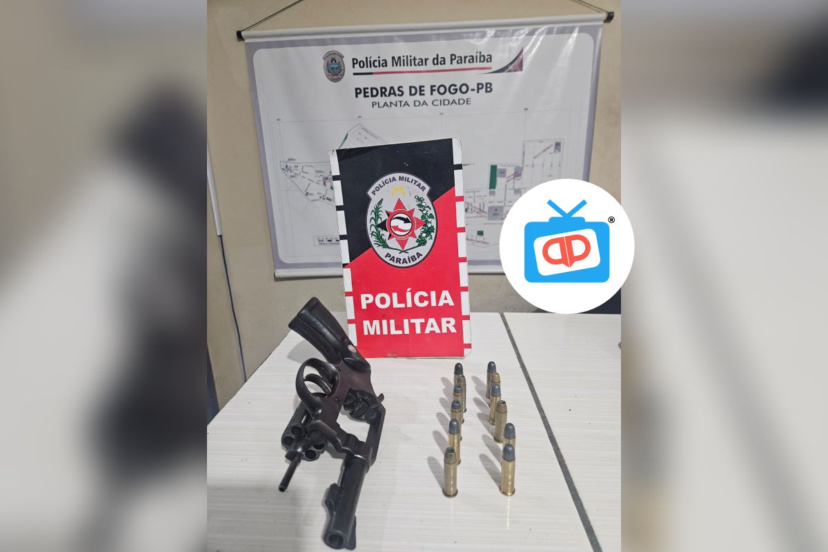 Polícia Militar de Pedras de Fogo prende homem com arma e munições