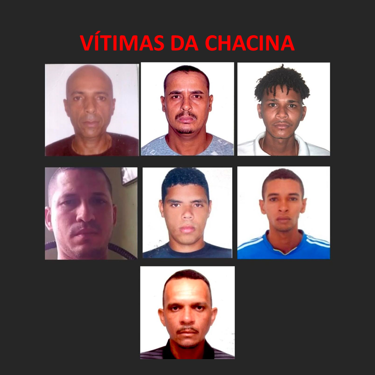 Vítimas da Chacina - Montagem (Reprodução)