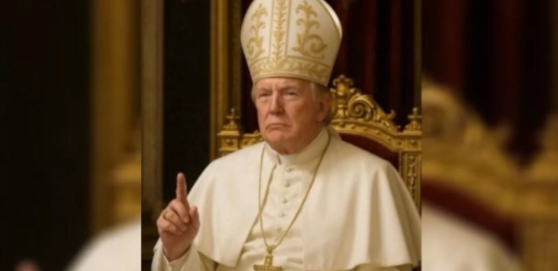 Padre Djacy Condena Postagem de Donald Trump Vestido como Papa: “Vade Retro Satanás”