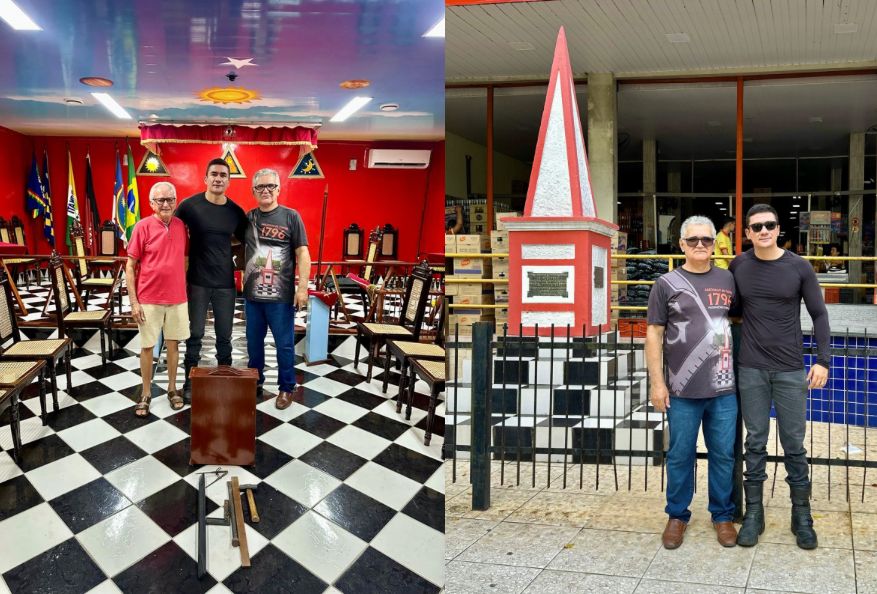 Areópago de Itambé, a Primeira Loja Maçônica do Brasil, Recebe Irmão do Ceará em Encontro Fraterno - (Reprodução)