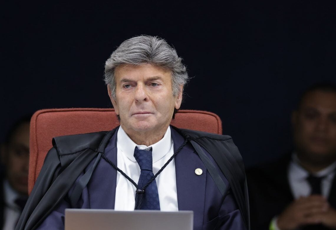 Ministro Luiz Fux durante sessão da Primeira Turma do STF que julga tentativa de golpe de Estado - Foto (Rosinei Coutinho-STF)