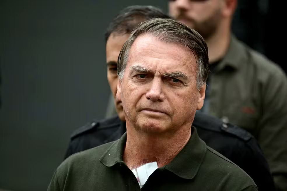 O ex-presidente Jair Bolsonaro foi condenado a 27 anos e 3 meses de prisão - Foto (Pablo Porciuncula-AFP)