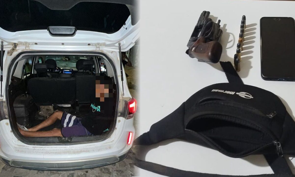 Secretário de Segurança de Alhandra Age Fora de Serviço e Prende Homem com Revólver e Munições - Foto (Reprodução)