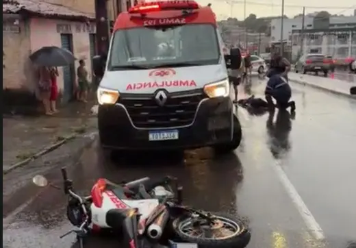 Colisão de moto na Avenida Cruz das Armas deixa dois feridos em João Pessoa