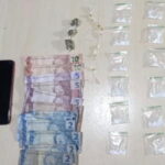 Suspeito de tráfico é preso com drogas em Condado
