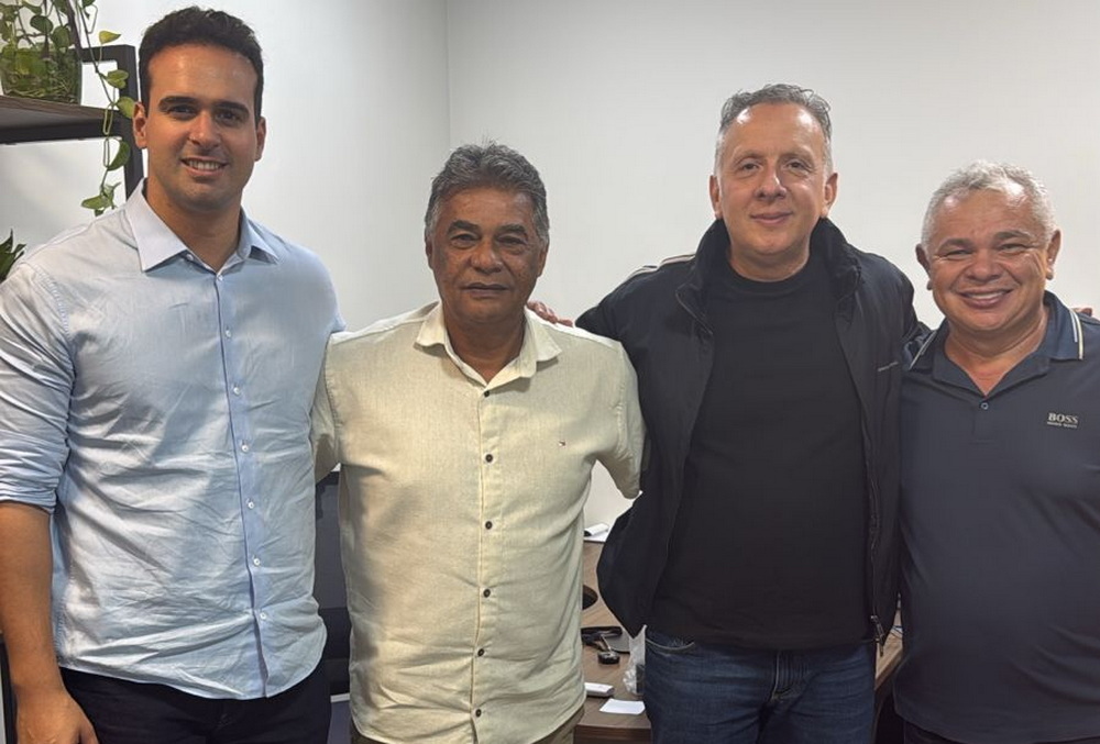 Vereador Sargento Val é recebido na Granja Santana pelo Governador Lucas Ribeiro, e pelo deputado Federal Aguinaldo Ribeiro