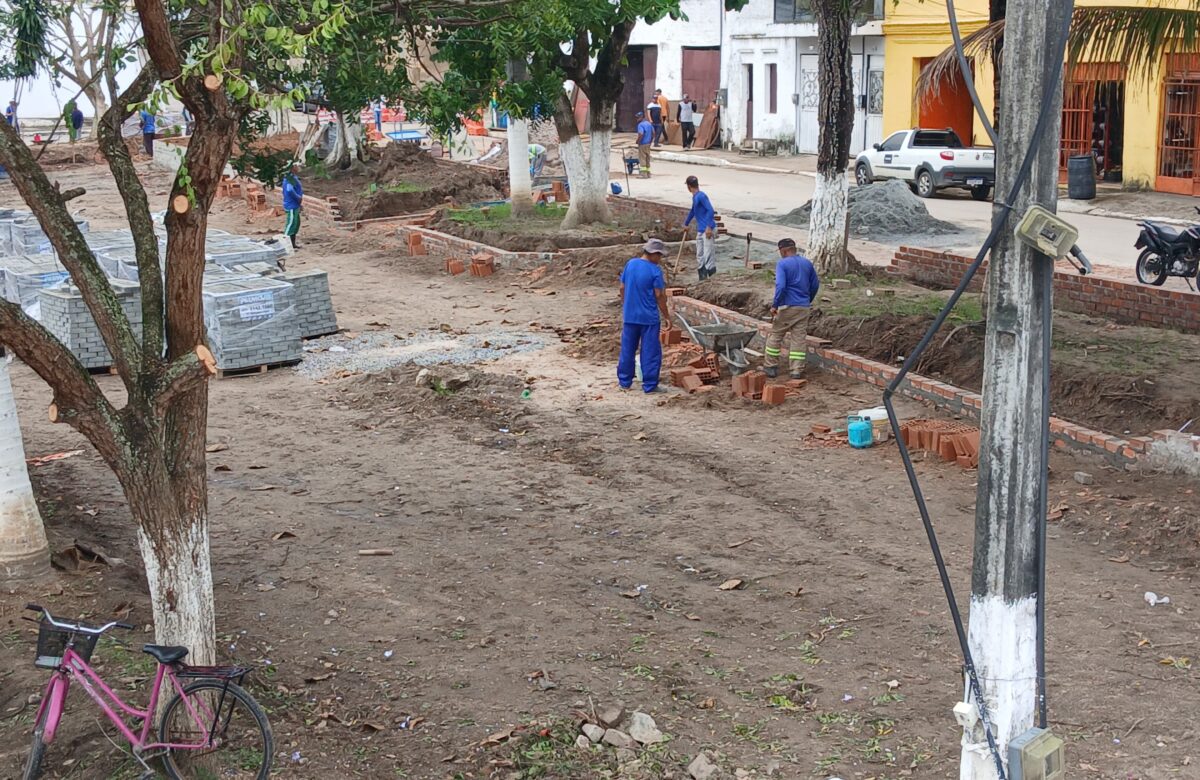 Prefeitura de Goiana inicia reestruturação da Praça Rio Branco, no Baldo do Rio