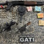 2º BPM apreende armas, munições, drogas e mais de R$ 15 mil durante ocorrência em Nazaré da Mata