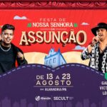 Alhandra entra na contagem regressiva para Festa de Nossa Senhora da Assunção com shows de Natanzinho Lima, Felipe Amorim, Victor Santos e muitas atrações