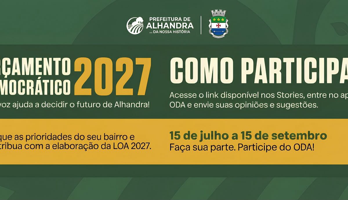 Alhandra amplia participação popular na construção do Orçamento 2027