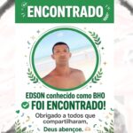Edson Monteiro que estava desaparecido é encontrado são e salvo!