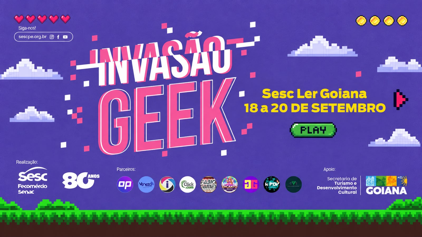 Invasão Geek começa nesta sexta-feira com programação voltada às escolas públicas de Goiana