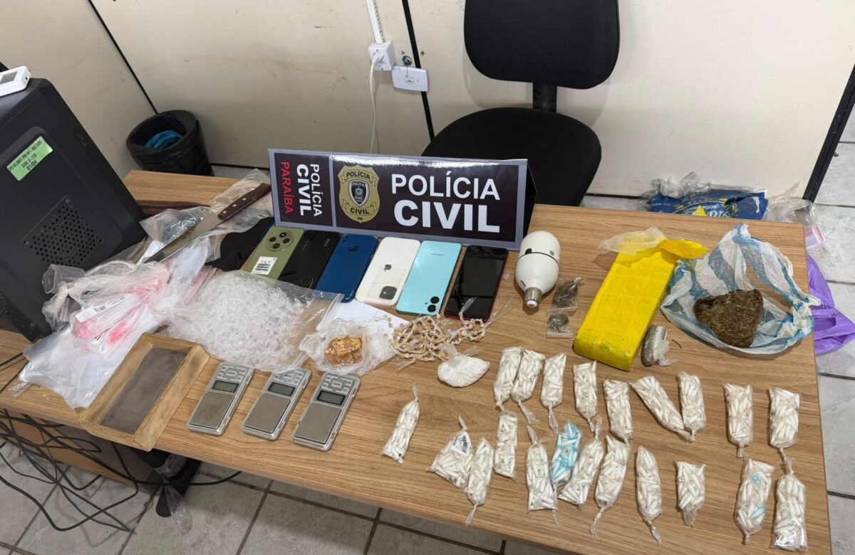 Polícia Civil desarticula ponto de fracionamento e apreende drogas em Alagoa Grande