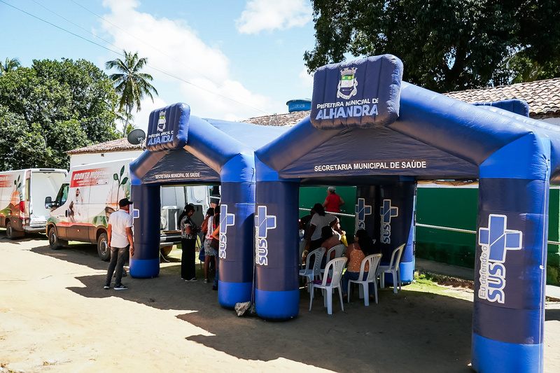 Prefeitura de Alhandra leva mutirão de saúde à comunidade rural do Sítio Pindobal