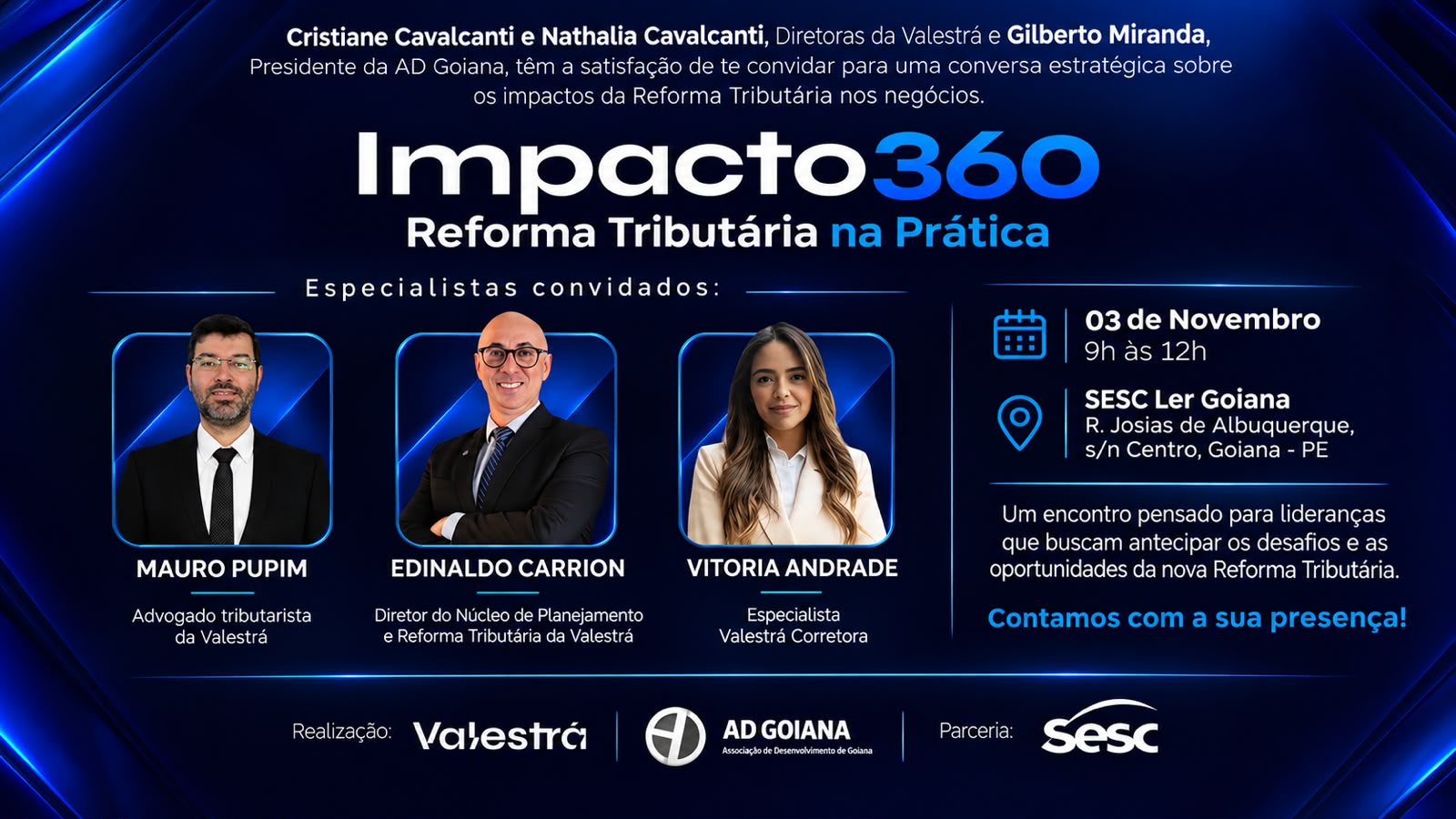 Goiana recebe evento sobre impactos da Reforma Tributária na gestão das empresas