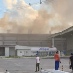 Incêndio de grandes proporções destrói fábrica de pães no Distrito Industrial em João Pessoa