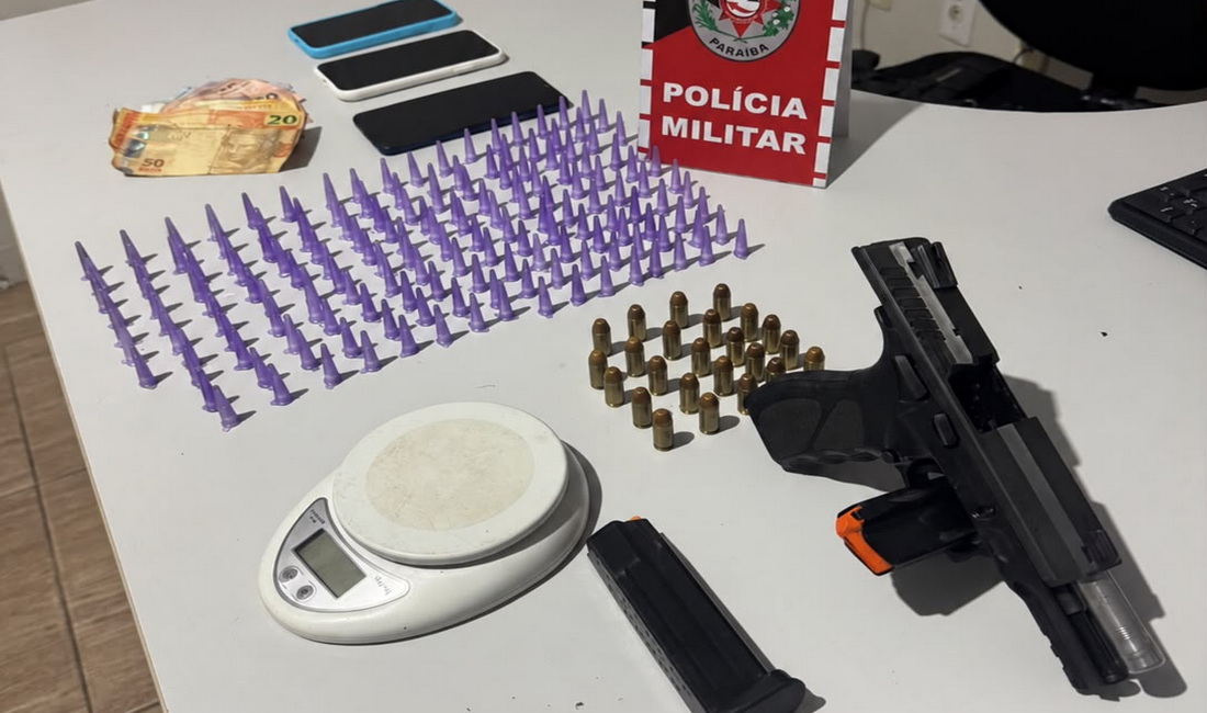 Operação Voto Seguro: PM apreende pistola, munições e drogas em Mata Redonda durante rondas no centro do distrito