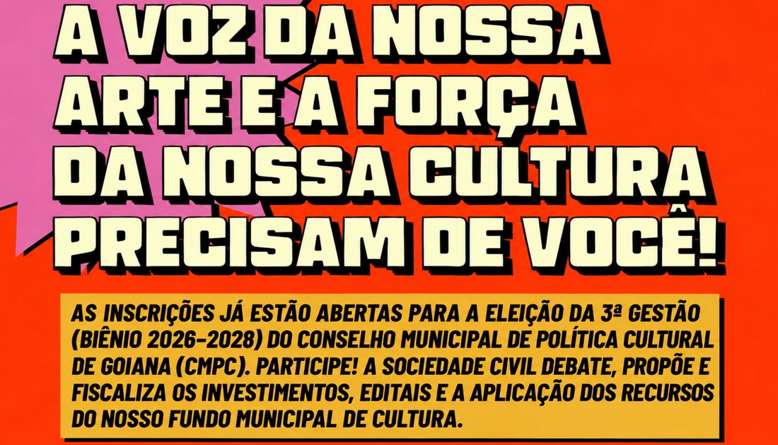 Prefeitura de Goiana abre inscrições para candidatos ao Conselho Municipal de Política Cultural